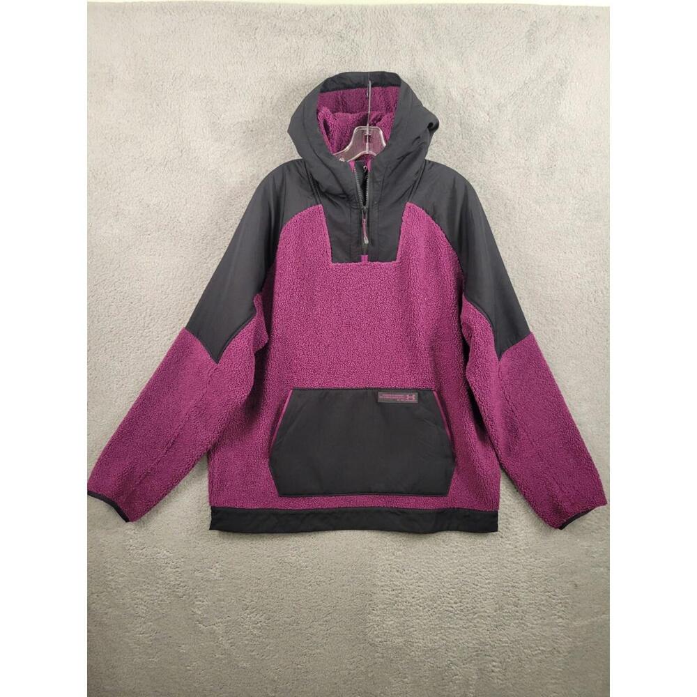 Mens Under Armour Mission 1/4 Zip Jacket Purple 1366094 Size XL.